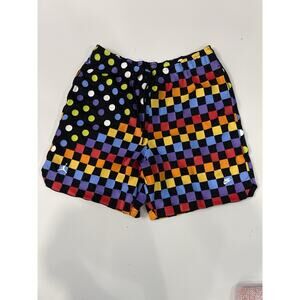 Nike Air Jordan Retro AOP Basketball Shorts Medium Black MultiColor Check